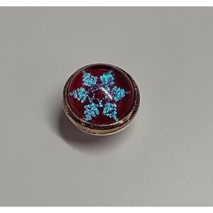 Kameleon Jewelpops‎ Sterling 925 Red Anna Dichroic Snowflake KJP709